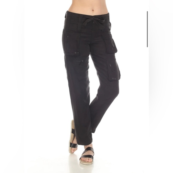 Johnny Was Pants - JOHNNY WAS Pete & Greta Womens Blk Cargo Pant